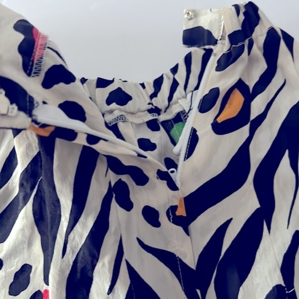 Retro Lillie Rubin Silk Midi Animal Print Skirt Sz 10 - Picture 4 of 8